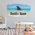 thumbnail image 3 of Personalized Animal Wall Decals for Kids Room - Scary Shark Beach Lifeguard Fin Birthday Decoration With Easy Installation Instructions Custom Name Sticker - Size: 40 In x 20 In, 3 of 5