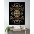 thumbnail image 2 of Triple Moon - Gold Poster Wall Art, Modern Wall Decor For Living Room Bedroom, 8x12 UNFRAMED, 2 of 3