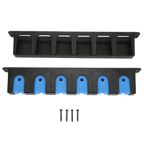 2Pcs Wall Mounted Fishing Rod Rack Orderly Storage Space Saving Anti Scratch Horizontal Fishing Rod Holder for Household Blue