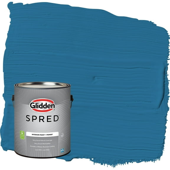 Glidden Spred Blue Oasis / Blue Eggshell Interior Paint with Primer, 1 Gallon