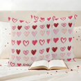 thumbnail image 3 of Valentine's Day Outdoor Waterproof Pillow Covers, Colorful Loves Heart Romantic Beige Decorative Square Throw Pillowcase Sofa Cushion Sham for Patio/Couch/Chair, 20"x20" 2 Pack, 3 of 8