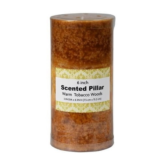 Jeco CPC-3609-12 3 x 6 in. Tritone Scented Pillar Candle, Orange & Rust - 12 Piece