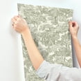 thumbnail image 5 of Chesapeake Spinney Green Toile Wallpaper, 5 of 7