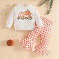 thumbnail image 2 of NOLDARES Toddler Baby Girl Clothes Outfits Long Sleeve Crewneck Sweatshirt and Joggers Pants 2 Piece Set Fall Winter(Orange,18-24 M), 2 of 4