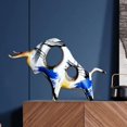 thumbnail image 4 of Escultura nórdica, estatua artística de Animal, adornos artesanales de resina creat, decoración de escritorio para el hogar, Oficina y 255x85 cm azul Baoblaze Estatuilla de vaca, 4 of 8