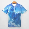 thumbnail image 3 of Ice Dragon Men Zipper T-shirt Summer Casual Short Sleeve T-shirt Top, 3 of 7
