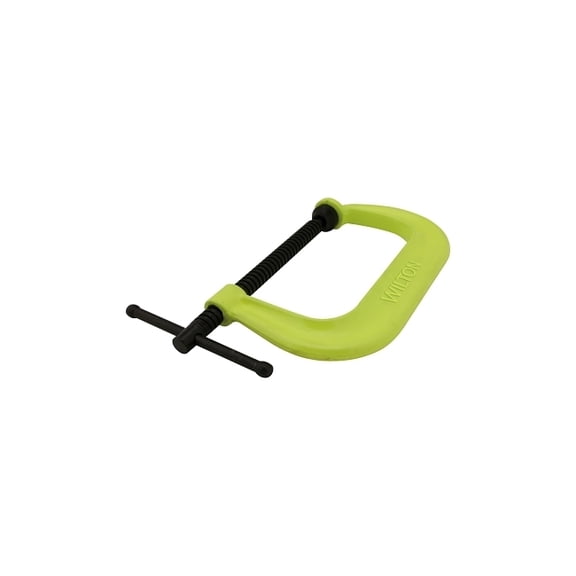 400 SF Hi-Visibility Safety C-Clamps, Sliding Pin, 3 1/4 in Throat Depth