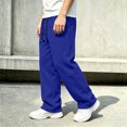 thumbnail image 2 of Big Boys Drawstring Sweatpants Solid Color Elastic Waist Sportswear Pants with Side Pocket for Daily Casual Wear, 2 of 7