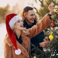 thumbnail image 5 of LNZGNM Christmas Unisex Plush Santa Hat Festive Holiday Hat for Christmas Parties Go-to Staple Simple Style Hat, 5 of 5