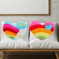 thumbnail image 4 of Versatility Creative Rainbow Love Cushion Sofa Pillow Cloud Heart Shape Couple Fluffy Cushion Plush Heart Pillow Plush Toy Soft Rainbow Star Shaped Throw Pillow Gifts,, 4 of 5