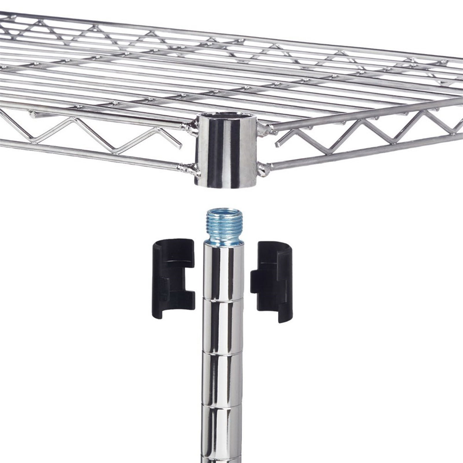 BestOffice 5 Tier Wire Shelving Unit 1250lb Capacity Chrome