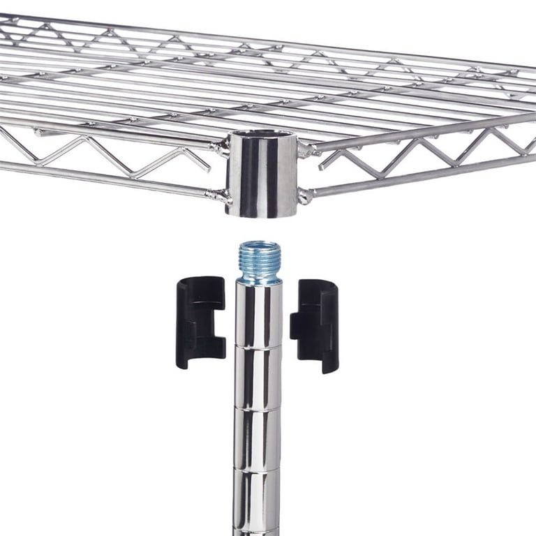 BestOffice 5-Tier Wire Shelving Unit, 36" W x 72" H Chrome photo 8