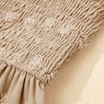 thumbnail image 4 of XXWXYD Girls Dress Long Sleeve SMoc𝗄ed 𝖱uffle Hem Gold A-Line Swing Church Formal Par𝗍y Holiday Fall Elegant Shiny Gown 3-14 Years, 4 of 9