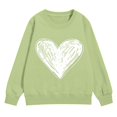 thumbnail image 4 of KAUOD Teen Girls Oversized Pullover Sweatshirts Cute Heart Graphic Crew Neck Sweatshirts Kids Cotton Loose Long Sleeve Sweater, 4 of 7