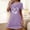 Purple, variant on Royisotas Casual Nightgowns for Women CrewNeck Pajamas Hot Pink Plus Size ShortSleeve Womens Nightshirt