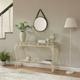 thumbnail image 2 of MIDODO Modern Console Table 47 Inch Tempered Glass Sofa Table with 2 Shelves - Metal Frame Entryway Table, 2 of 9