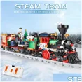 thumbnail image 3 of Blocks 826 Pcs Christmas Winter Holiday Train Set Railway Track Toys 2.4G Rc Steam Building Bricks For Kids Xmas Gift Drop Delivery Otoud, 3 of 6