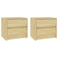 thumbnail image 6 of vidaXL 1/2x Solid Wood Pine Bedside Cabinet Nightstand Furniture Multi Colors, 6 of 64