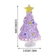 thumbnail image 3 of Bomd Mini Glass Christmas Decoration, Crystal Decoration With Colorful Lights And Golden Star, for Holiday Celebrations, Home, Office, Desk, Party Decor And Christmas Gift(Purple Pink), 3 of 7