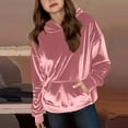 thumbnail image 2 of newwalpole Teen Girls Trendy Youth Long Sleeve Velvet Cute Oversized Sweatshirts Tween Tops Winter Preppy Clothes Pink for Size 10-11 Years, 2 of 6