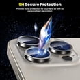 thumbnail image 4 of PINHEN for iPhone 15 Pro/iPhone 15 Pro Max Camera Lens Protector, 9H Tempered Glass Camera Cover Screen Protector, Metal Individual Ring for iPhone 15 Pro Max 6.7 inch iPhone 15Pro 6.1 inch, 4 of 7