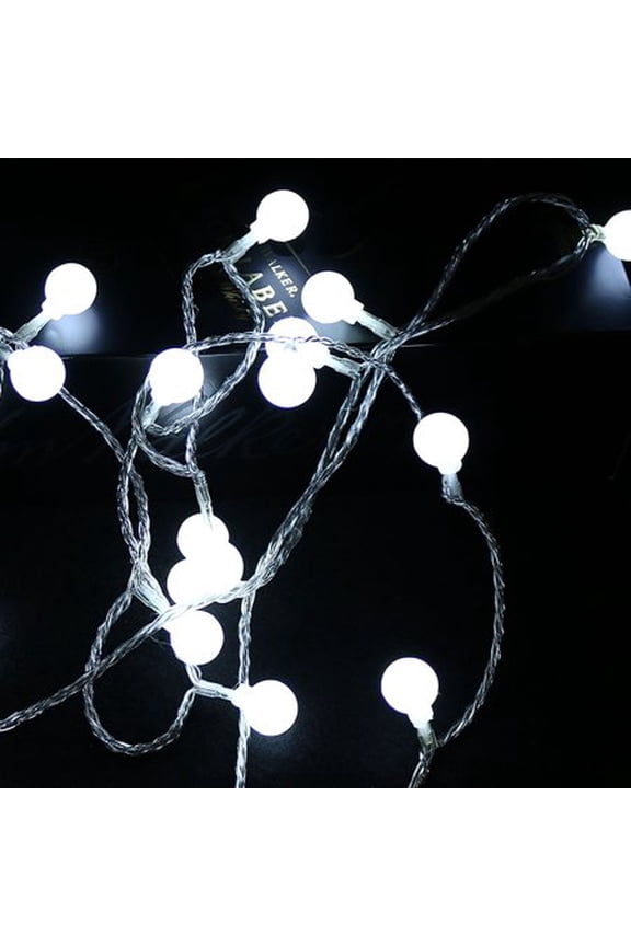 LED String Lights Bulb Warm White Globe Fairy Lights for Christmas/Wedding/Party Indoor and Outdoor Decoration (White 1.5 meters with 10 lights)