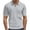 Gray, variant on Summer Men's T-shirts Casual Tops Lightweight Breathable Moisture Wicking Shirt Button Closure Crew Neck Short Sleeves Athletic Tops Gym Training Workout Yoga Shirts