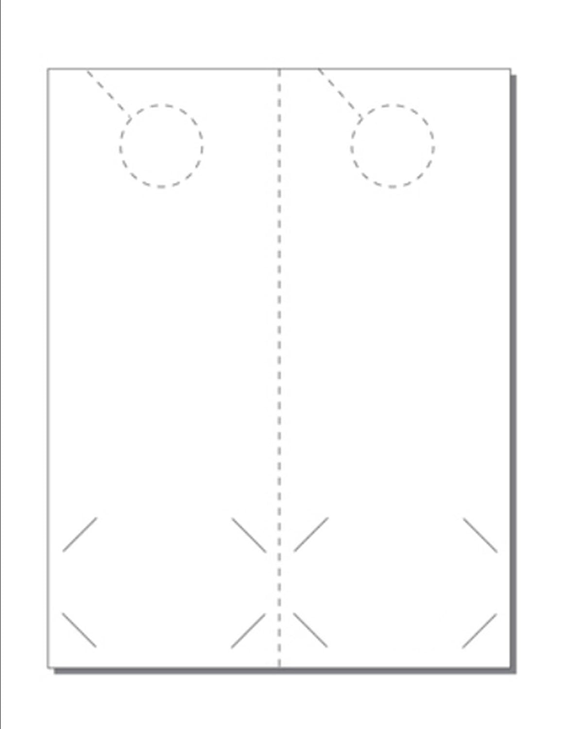 Door Hangers for Business Cards, PrintReady, 4.25" x 11", 2UP on 8.5