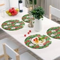 thumbnail image 5 of GZHJMY Santa Claus Gnomes Placemats 4Pcs,Holidays PVC Weave Place Mats Table Mats Non-Slip Easy to Clean for Home Kitchen BBQ Party Table Decor,15.4", 5 of 6