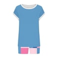 thumbnail image 6 of YueHuiYing Womens Two Piece Outfits Summer Lounge Sets Tracksuit V Neck Buttons Down Tops and Shorts Set with Pockets, 6 of 6