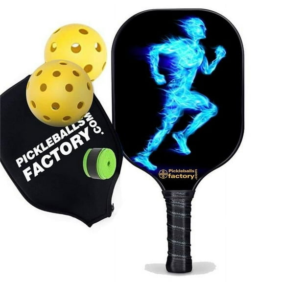 Custom Pickleball Paddle - Blue Fires Good Pickleball Paddles, Backyard Pickleball Court Cost Youth Pickleball, Glassfiber Graphite
