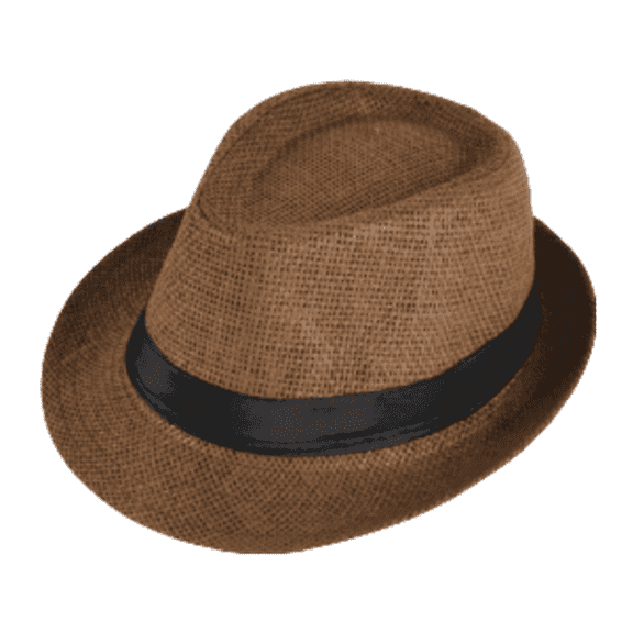 TELOLY Top Hat Men Summer Versatile Travel Casual Hat Fedora Hats for Men Fashionable Top Hat for Young and Middle-Aged People Womens Hats,Coffee