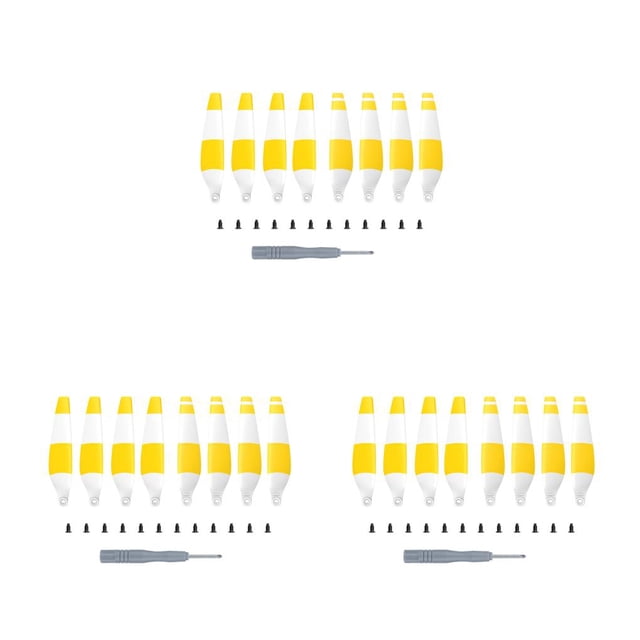 Seitruly 8 Uds Wing Airscrew Dual Airfoils pequeño compacto portátil Airfoil llevar fácilmente reemplazo para Mini 3 Yellow Bar Type1 NO1