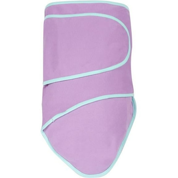Purple With Mint Trim Baby Swaddle Blanket