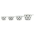 thumbnail image 4 of Creative Co-Op Ceramic Measuring Cups with Polka Dots, Set of 4 Sizes, Black and White, 4 of 5