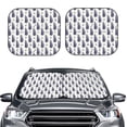 thumbnail image 2 of Balery 2 Piece Blue Leaves Car Windshield Sun Shade|Foldable Front Windshield Shade for Car Front Window for Most Sedans SUV Truck-Large, 2 of 7