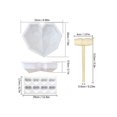 thumbnail image 2 of 5pcs Heart Shaped Diamond Silicone Mold For Mousse, Chocolate Making; 1pc Non-Stick 3d Pot Mold For Cake Making; 3pcs Wooden Mallet Hammer; 1pc Non-St, 2 of 5