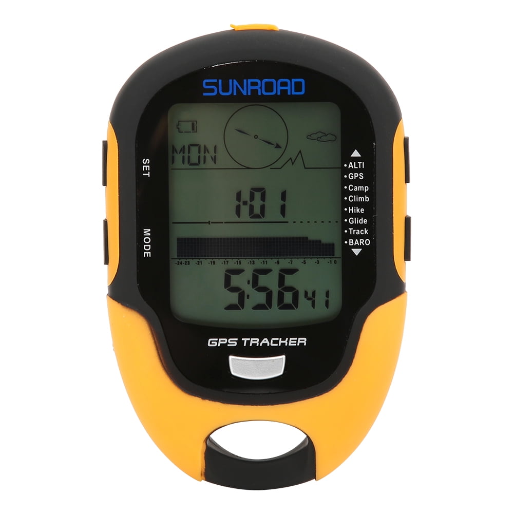 Deror GPS Digital Navigation Altitude Meter Waterproof Grade Outdoor Compass GPS Electronic Altimeter Portable Rechargeable Digital Altimeter for Camping Hiking Climbing Outdoor Sport 