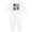 AA-White, variant on Darcy Elizabeth Austen Book Stamps Baby Romper Coveralls