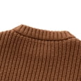 thumbnail image 3 of Toddler Baby Boys Girls Knit Sweater Solid Color Pullover Sweatshrit Warm Long Sleeve Fall Winter Tops, 3 of 5