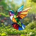 thumbnail image 6 of Sherum Spirit Birds,Yifare Spirit Birds,Sheremart Spirit Birds,Hummingbird Suncatcher Stained Glass Window Decor,Acrylic Bird Window Hanging suncatcher,Christmas Decoration Women Gifts, 6 of 6