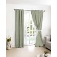 thumbnail image 3 of Sage Green Blackout Curtains for Bedroom/Living Room, Thermal Insulated Kitchen Curtains, Modern Abstract Art Farmhouse Grommet Darkening Window Treatment Drapes 52"x63"x2, 3 of 8