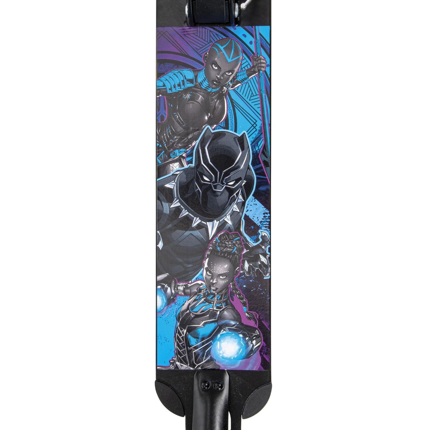La trottinette Marvel Black Panther à 2 roues alignées en Aluminium pour Garçons, par Huffy, noir