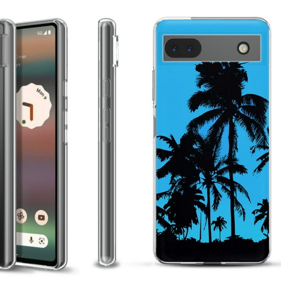 Slim-Fit Gel TPU Phone Case for Google Pixel 6a, by OneToughShield ® - Tropical Summer