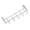 thumbnail image 2 of 5-Hook Over-the-Door Hanger | No-Drill Bunk Bed Hooks for Dorm & Bedroom | Space Saving Closet & Wardrobe Organizer for Towels, Bags & Clothes | Kitchen Cabinet & Bathroom Door Hooks for Storage, 2 of 6