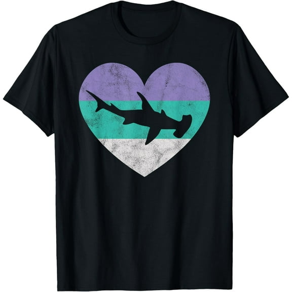 Hammerhead Shark Gift For Women & Girls Retro Cute T-Shirt