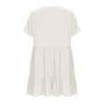 thumbnail image 6 of Bigersell Summer Dresses for Women 2024 Clearance Female V-Neck Short Sleeve Above Knee Sun Dress Dress Style D-143 Dresses Ladies 2024 Wedding Guest Regular Summer Dresses , White XXL, 6 of 8