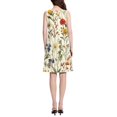 thumbnail image 3 of FORMRS Summer Dress for Women Loose U Neck Sleeveless Midi Beach Sundresses with Pockets, Beige Floral, 3 of 8