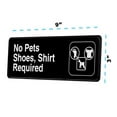 thumbnail image 5 of Alpine No Pets, Shoes, and Shirt Required Door Notice, Wall Decor Sign, 9 in. x 3 in., Black, 5 of 5