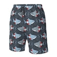 thumbnail image 4 of Fotbe Shark Wearing Swim Ring Trajes de Baño Estampados para Hombre, Shorts de Verano de Secado Rápido, Ropa de Playa, Bañadores-Small, 4 of 6